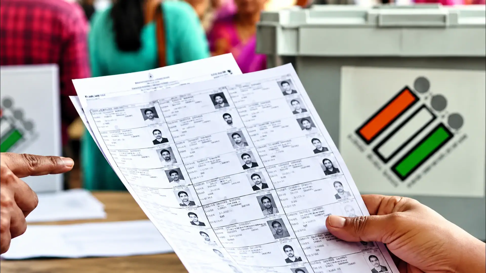 Reviewing the Electoral Roll at the Polling Station