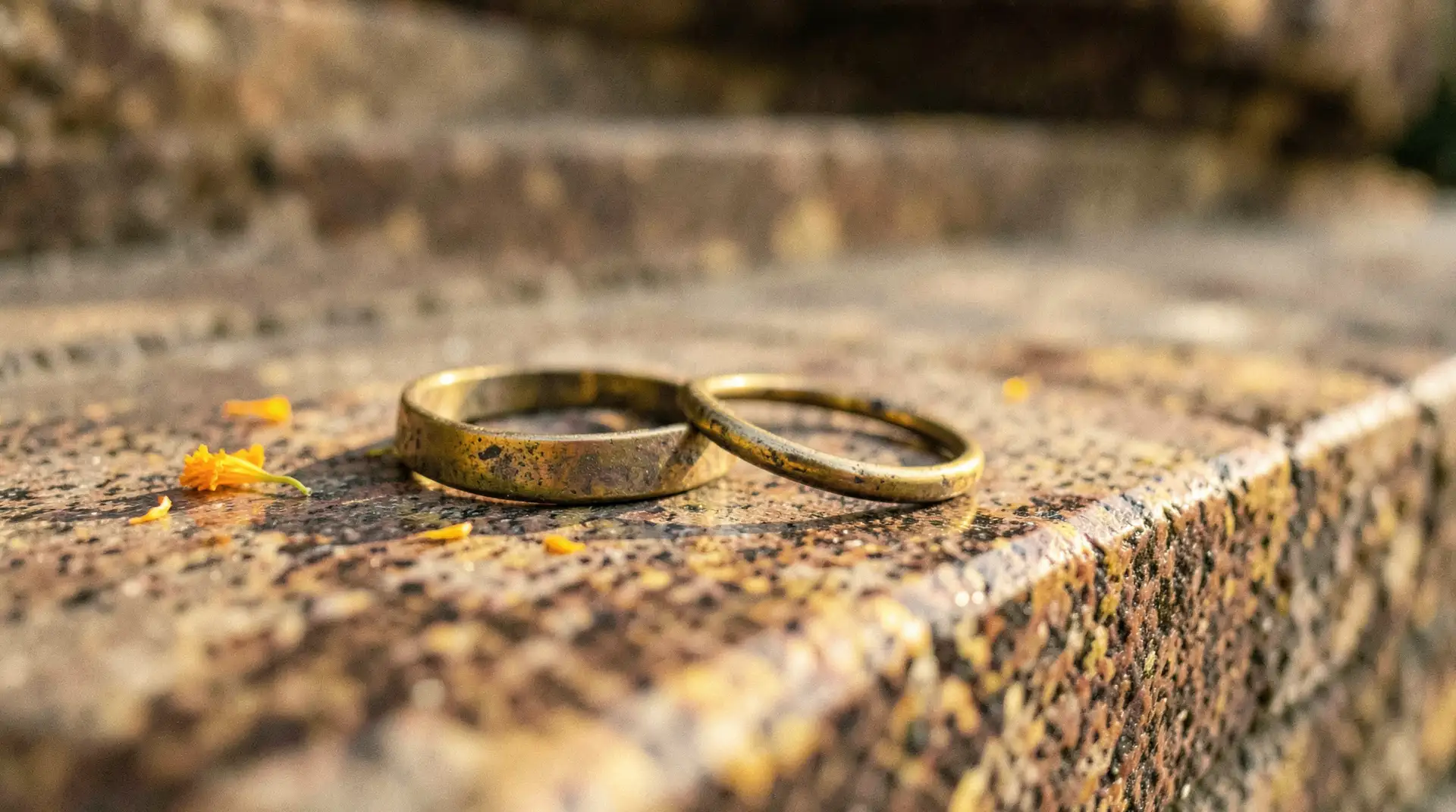 Brass Anklets on Temple Step