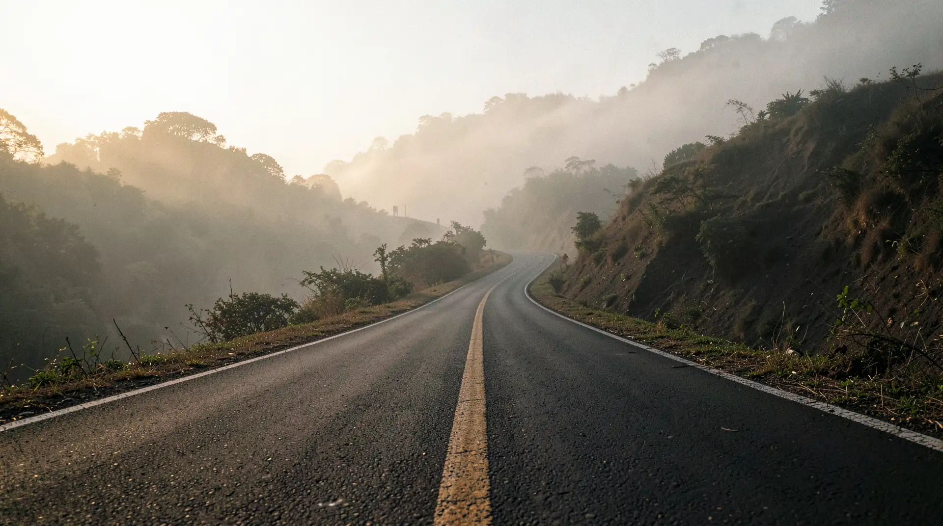 Misty Indian Hill Road Ascent