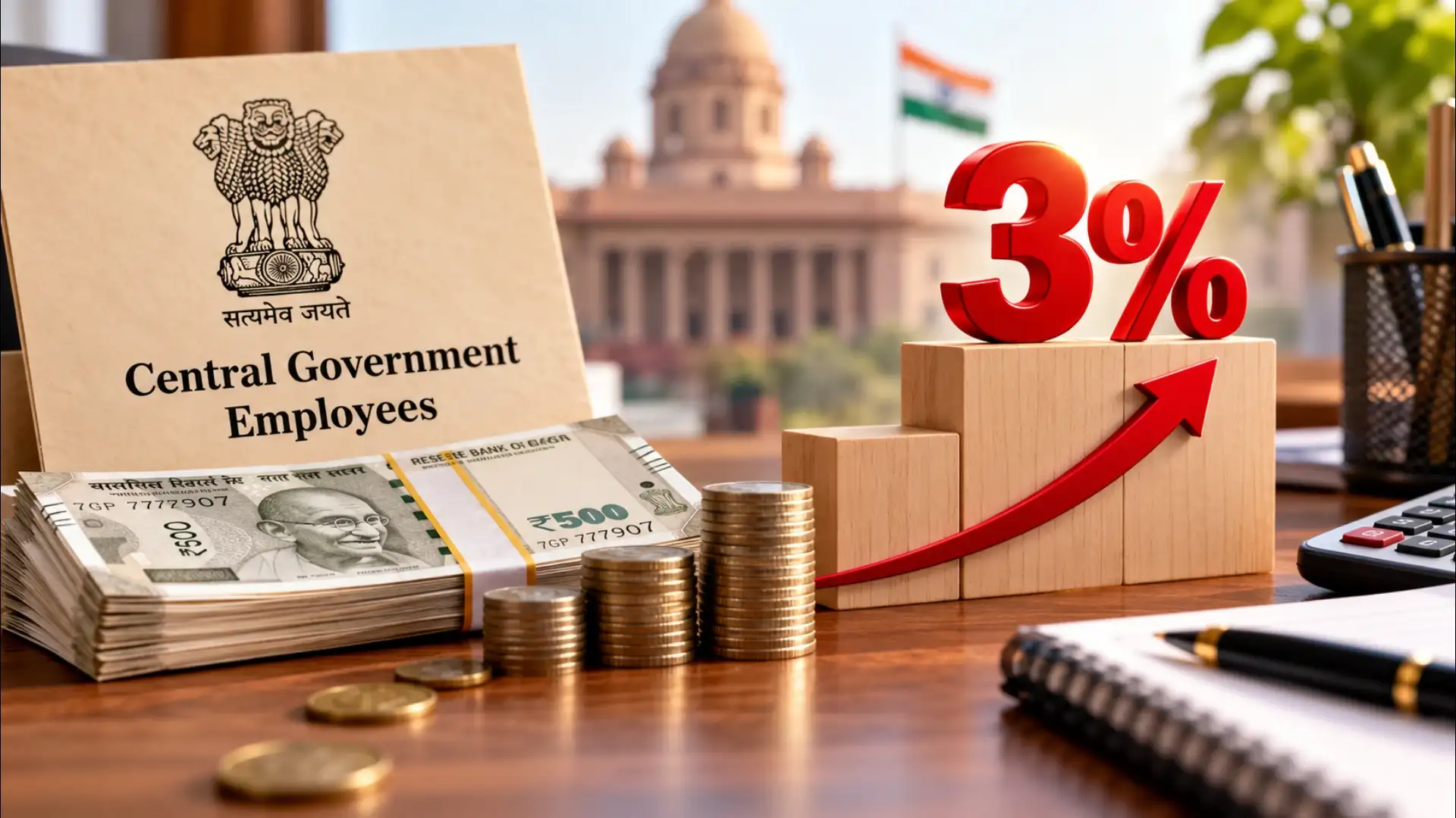 3% Central Government Pay Hike