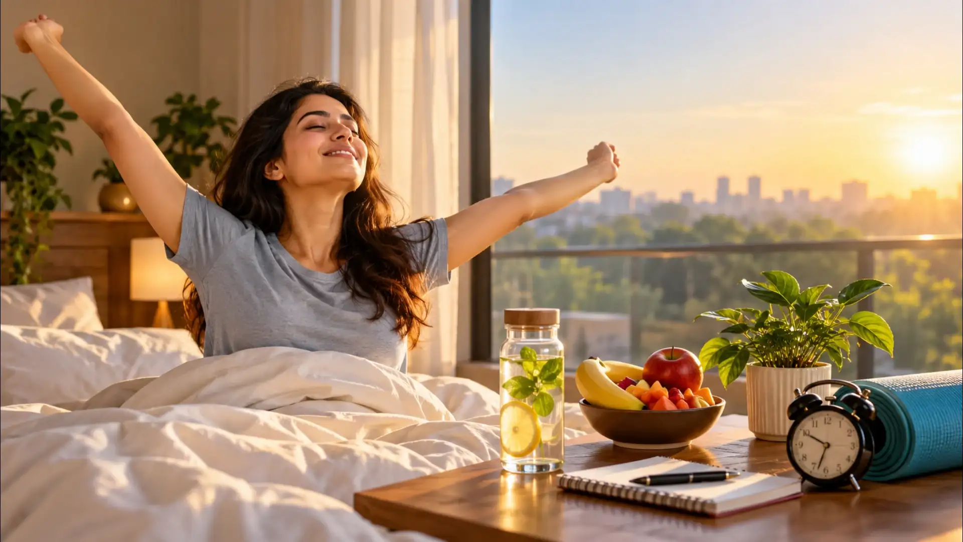 Sunlit Morning Stretch with Healthy Rituals
