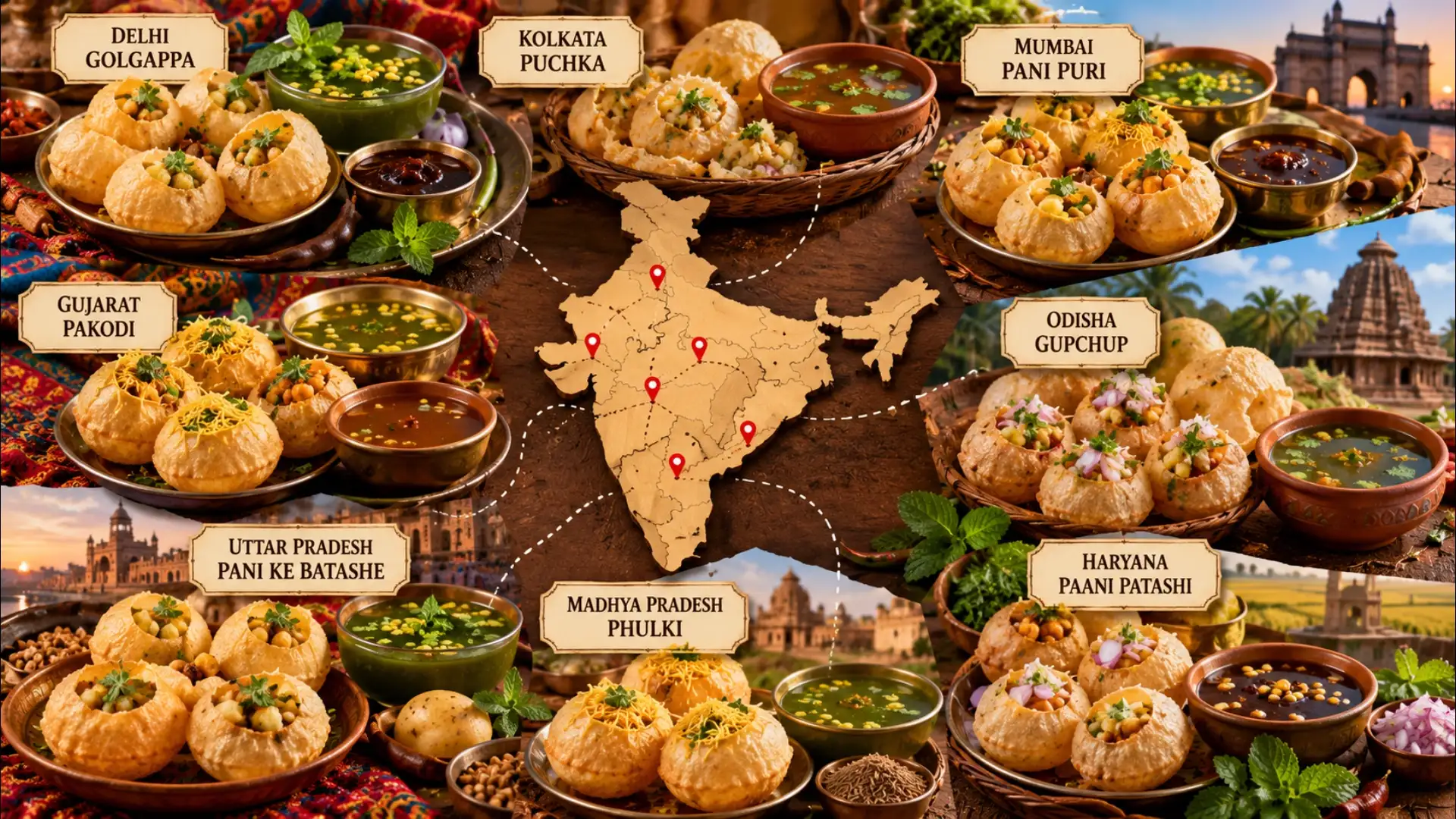India’s Regional Pani Puri Food Map