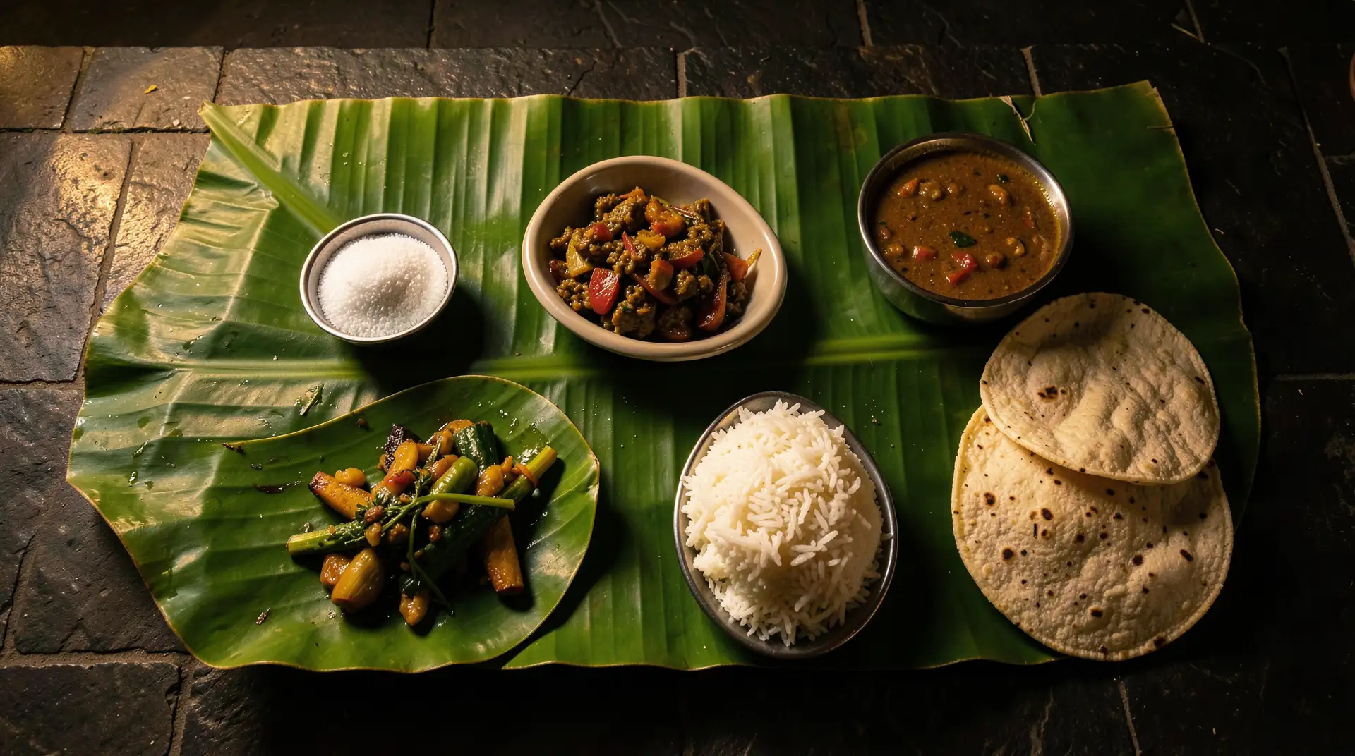 South Indian Banana Leaf Feast