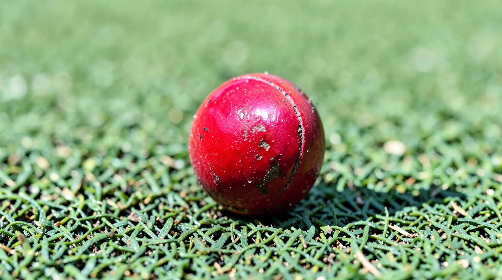Polished Cricket Ball Detail