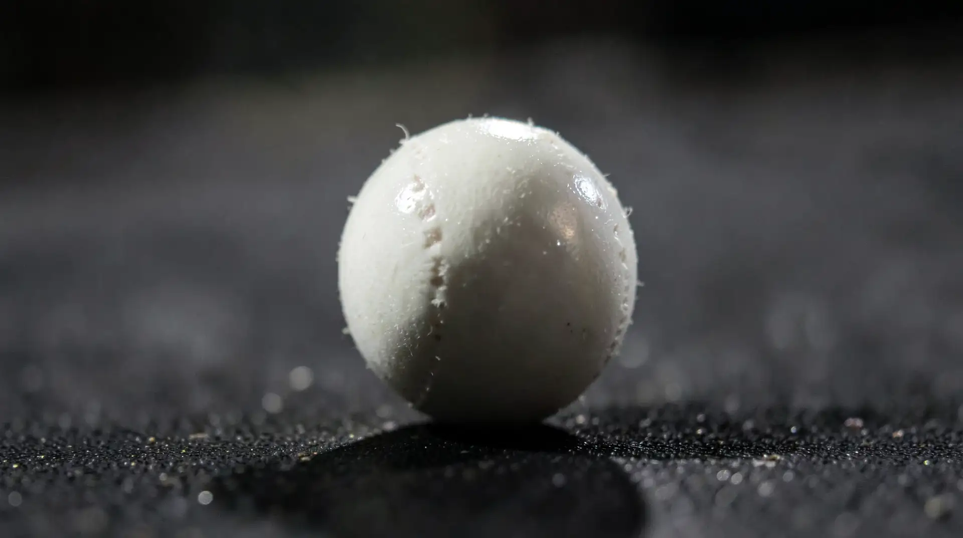 Cricket Ball Under Lights