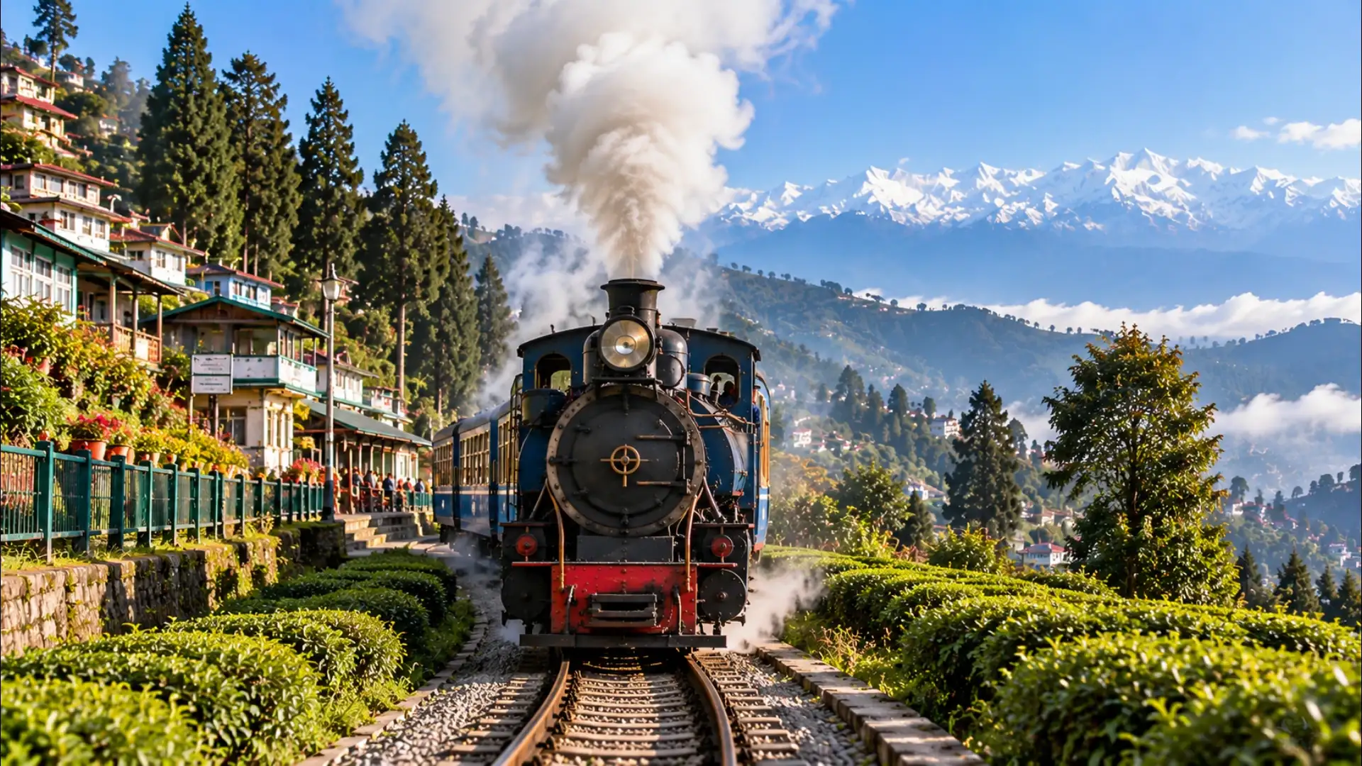 Misty Himalayan Mountain Railway