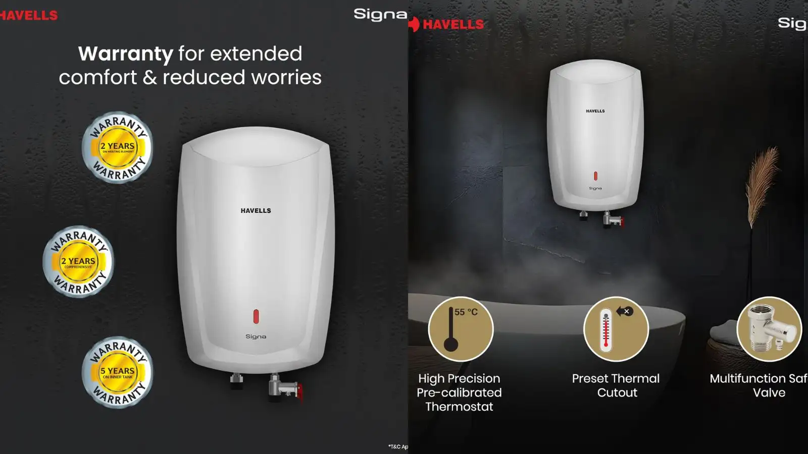 Havells Signa 5L Instant Water Heater(Geyser)