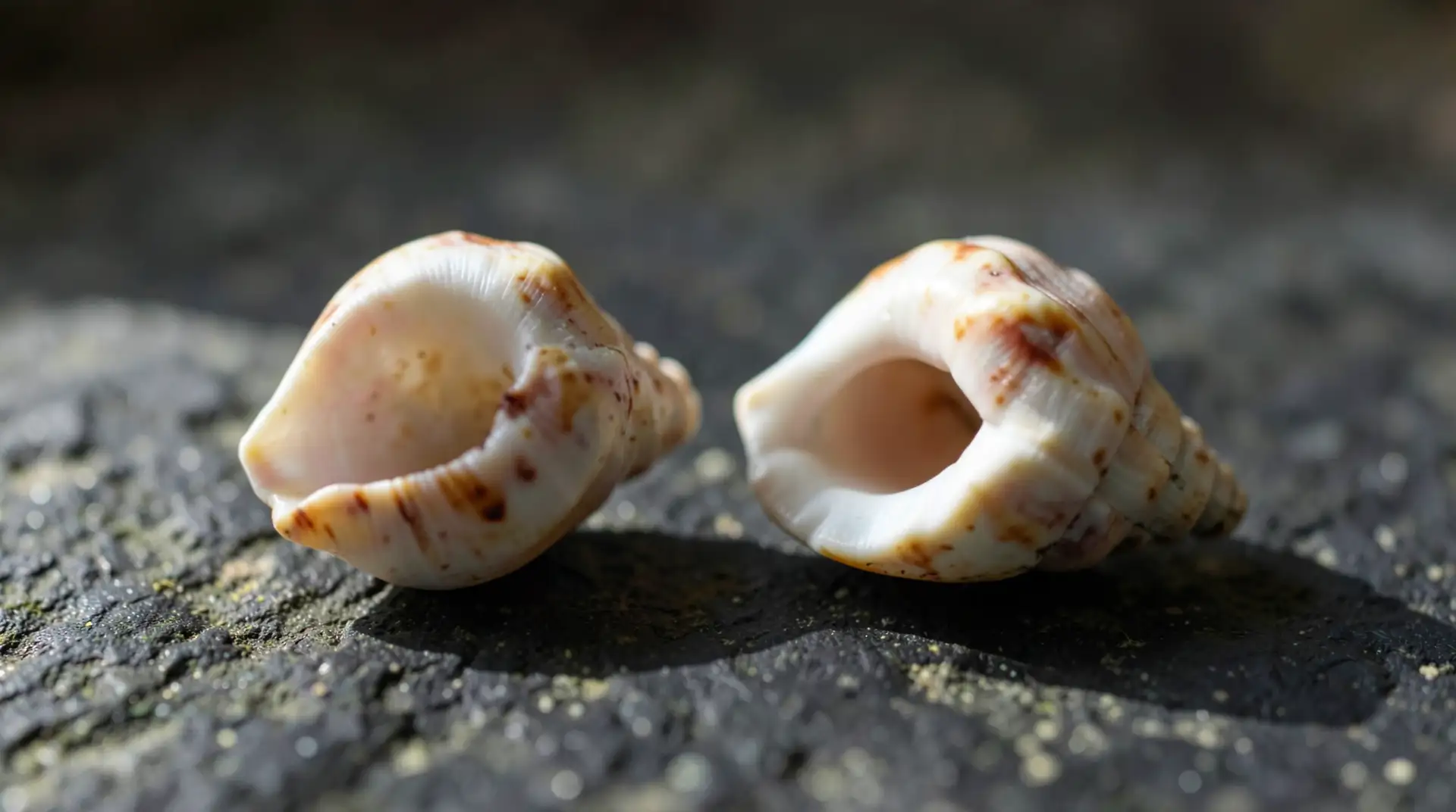 Dual Conch Shells Morning Light