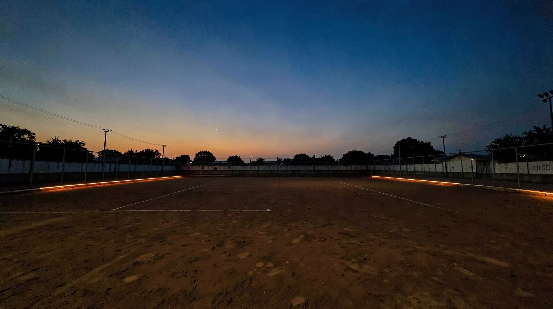 Kabaddi Court at Dusk