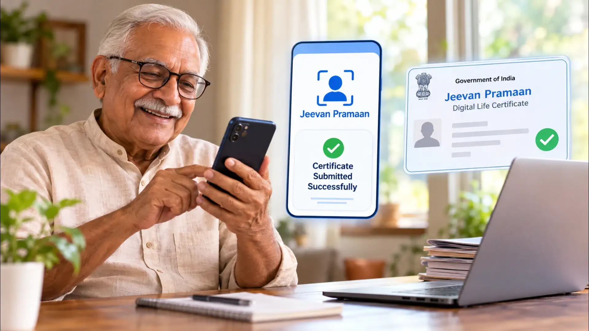 Jeevan Pramaan Certificate Submitted Successfully