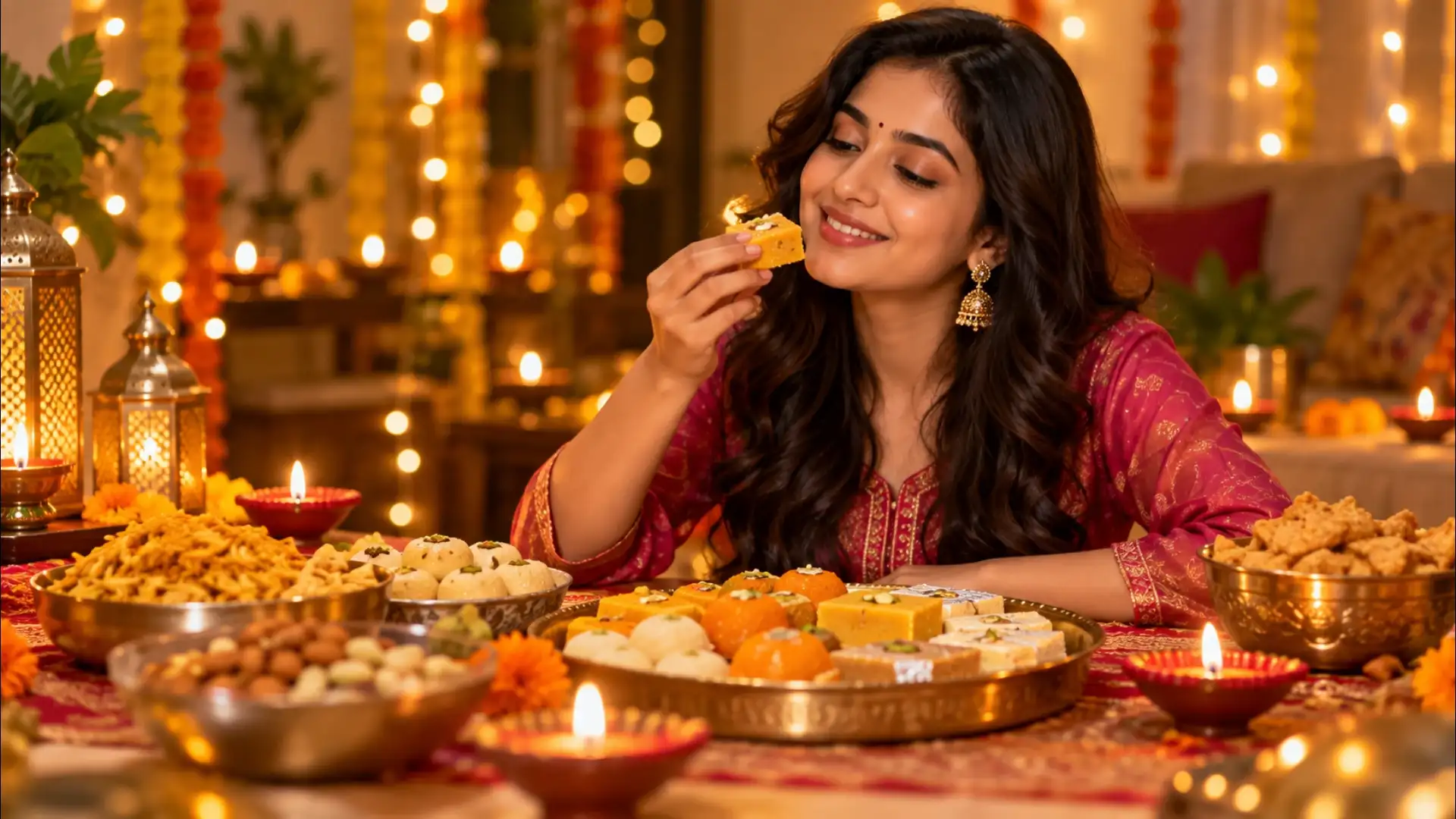 Diwali Sweets and Golden Glow