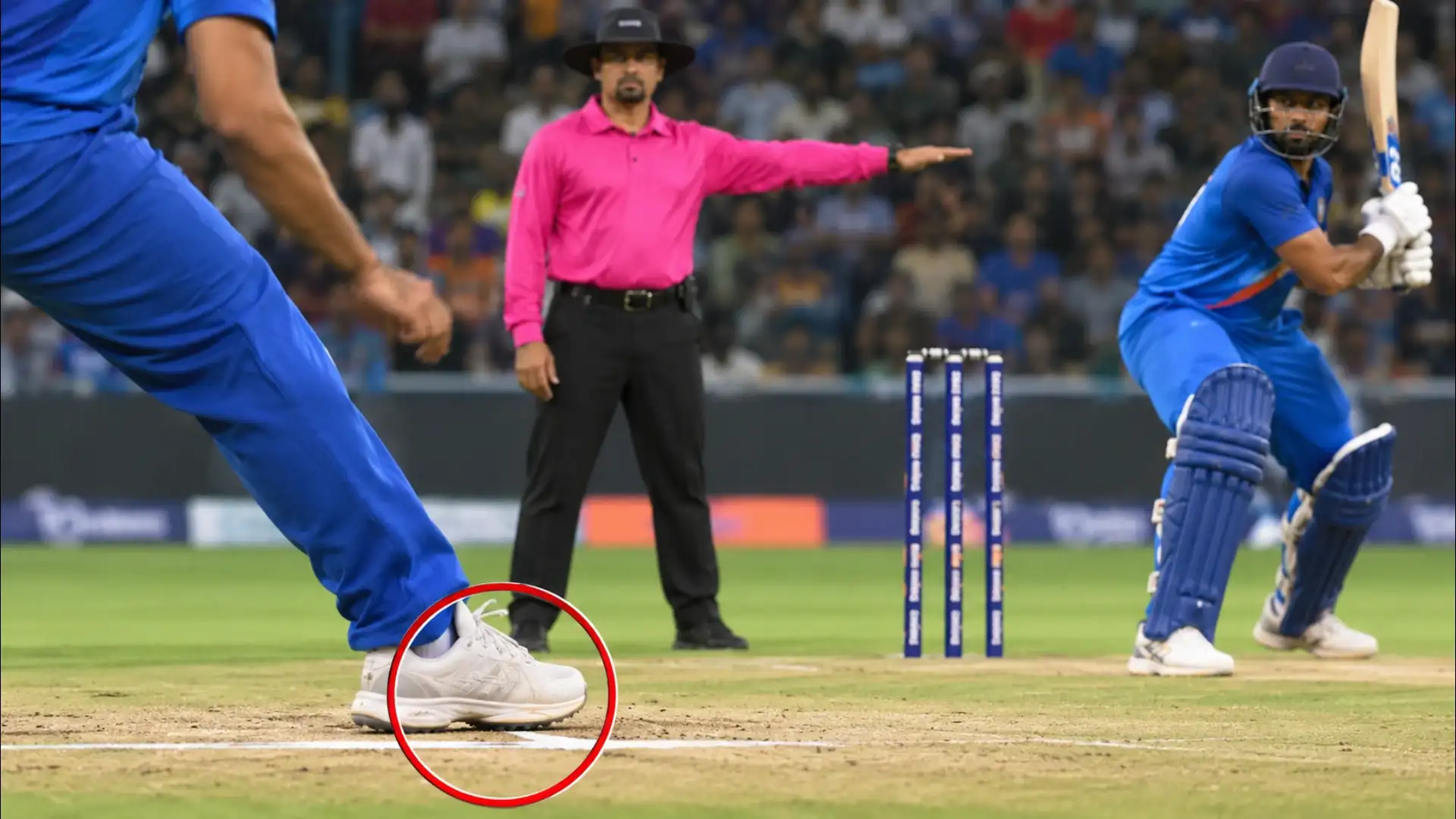 No-Ball Call in Cricket Stadium