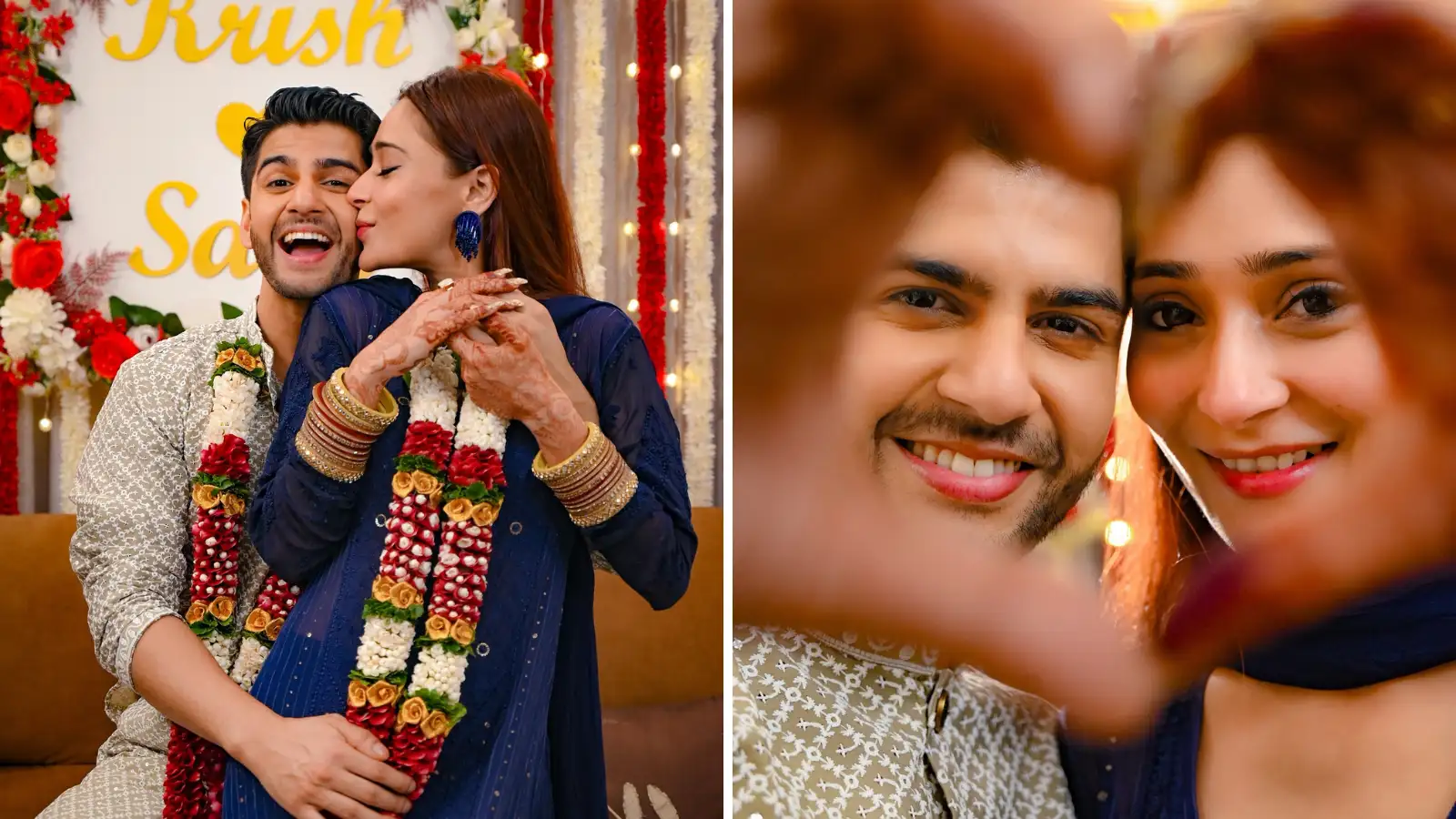 मुस्लिम एक्ट्रेस बनी TV के 'लक्ष्मण' की बहू, टूट चुका 'बिग बॉस' वाला निकाह, नीले सूट में दुल्हन बनीं सारा