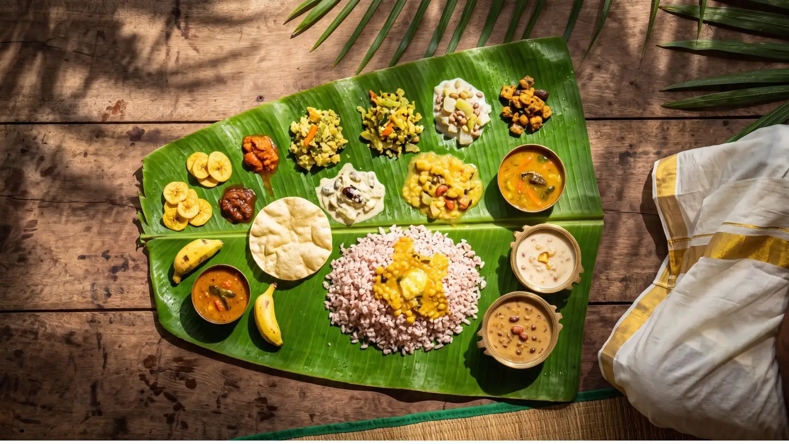 food served on banana leaf