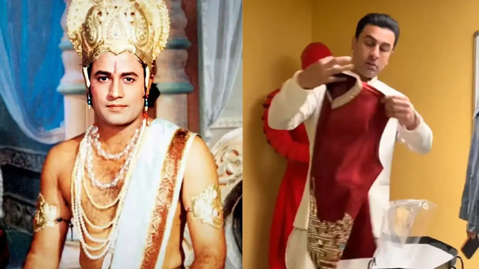 रामायणम्: रणबीर कपूर को गिफ्ट में मिली राम मंदिर वाली बनियान, लोगों ने 'श्री राम' अरुण गोविल से की तुलना