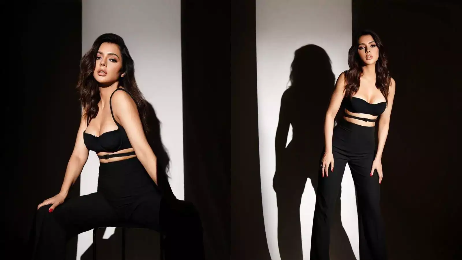 Ruhi Singh Stuns in a Fearless Black Bralette Look