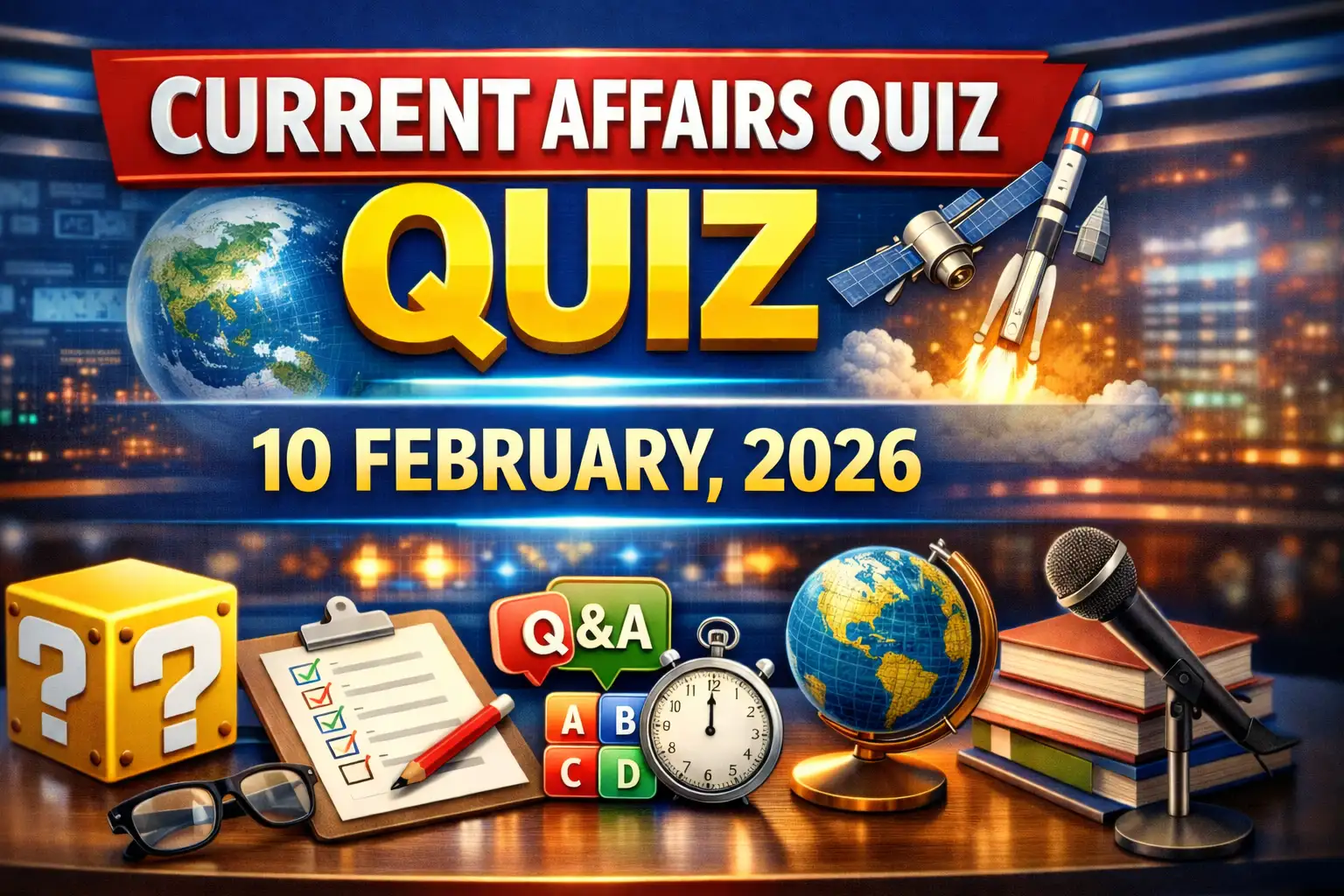 GK Quiz Today, 10 February, 2026; Latest Current Affairs Questions & Answers