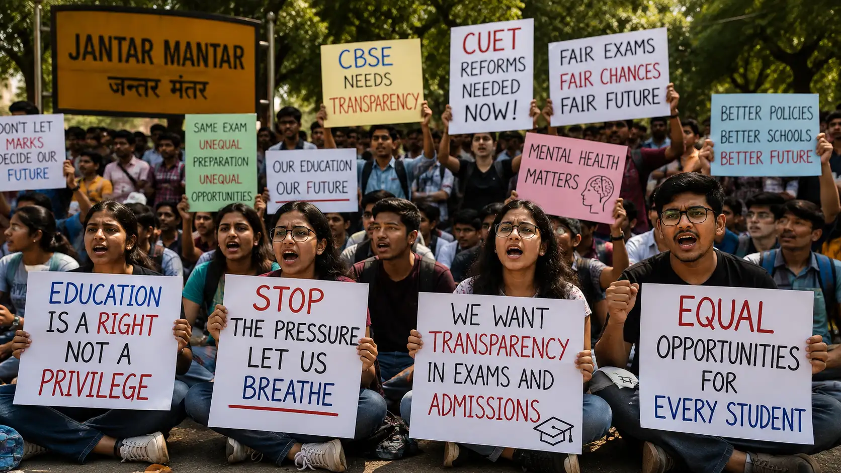 Why Students Protested at Jantar Mantar: CBSE, CUET & Education Reforms