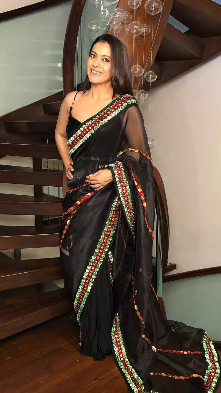 Black Georgette Saree With Banglori Silk Blouse - Dmv15652a