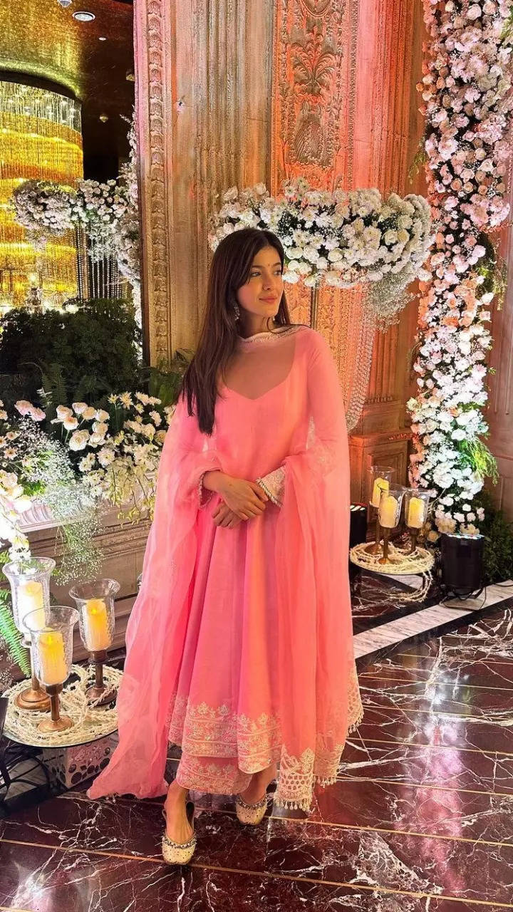 Shanaya Kapoor is a desi Barbie in pink anarkali suit TOIPhotogallery