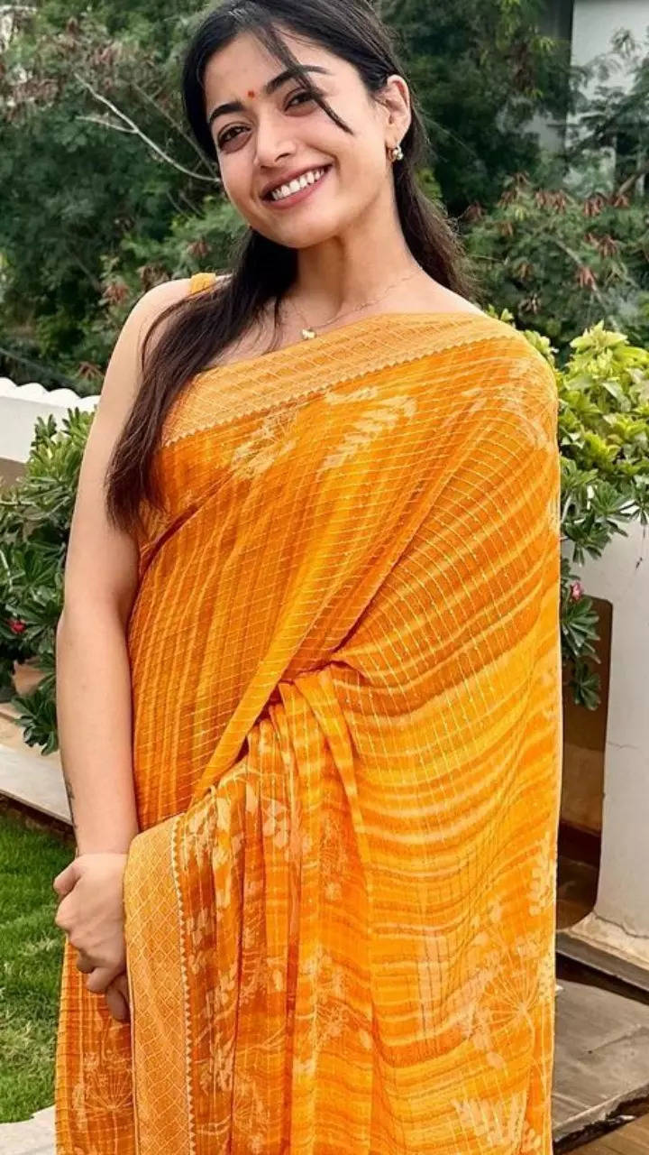 5 lessons on how to style a sari from Rashmika Mandanna—from draping a  traditional Coorgi style sari to a sexier, sheer one | Vogue India