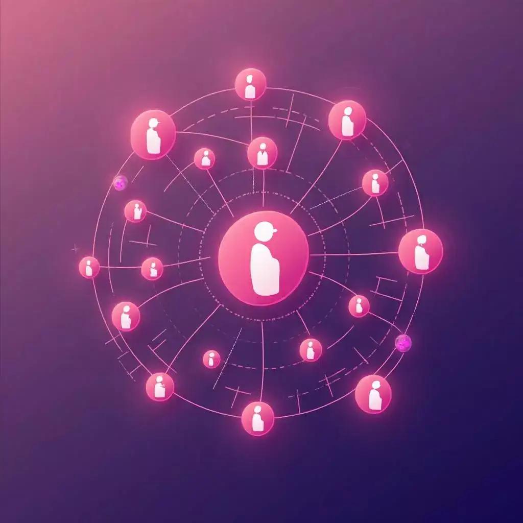 Network of interconnected people in maternity ecosystem