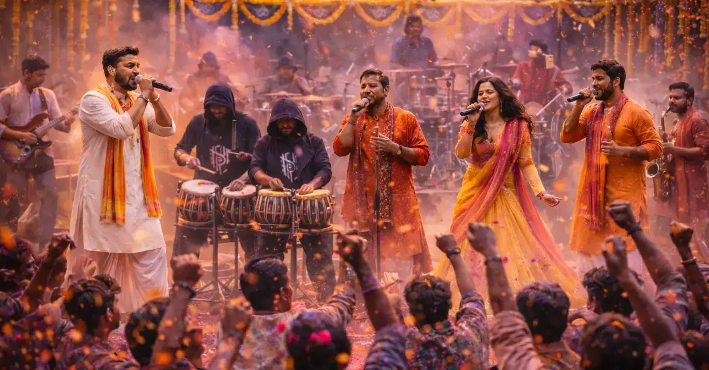 The Bhakti Collective performing