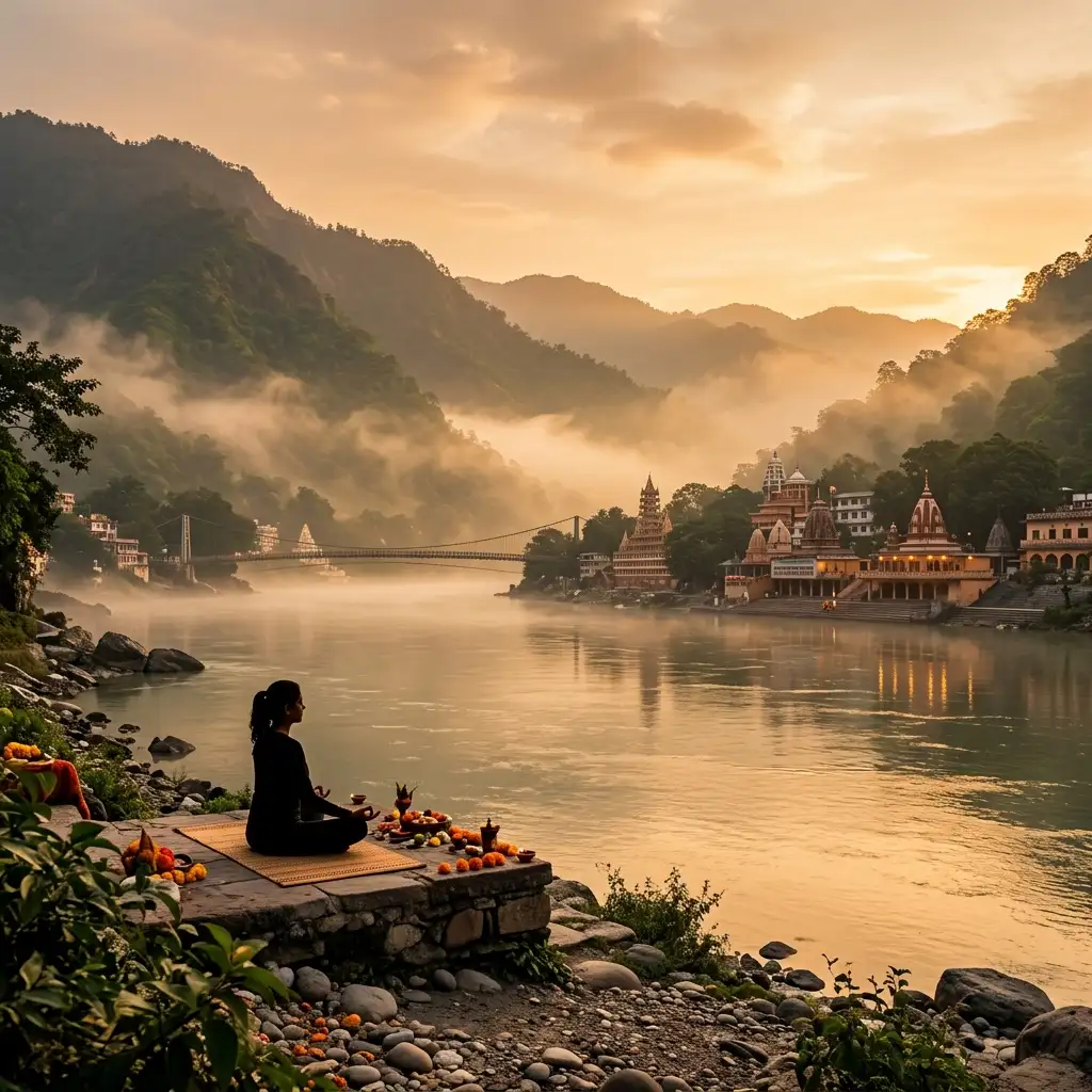 A restorative Healing Weekender retreat beside the Ganga in Rishikesh
