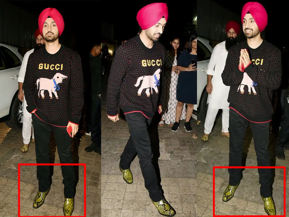 diljit dosanjh fashion Gucci के स्वेटर और quirky स्नेक