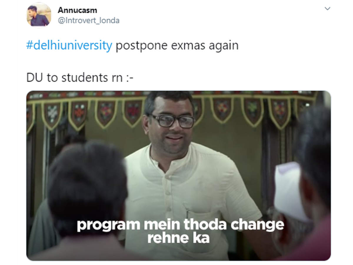 delhi-university-postpones-open-book-exams-hilarious-memes-on-social-media  - DU Times