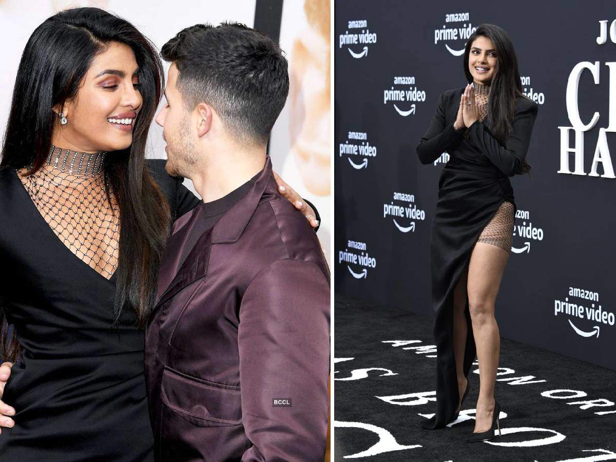 Priyanka Chopra Oops moment in her black dress: Priyanka Chopra wore black  chain link dress - Punjab Live Khabarnama