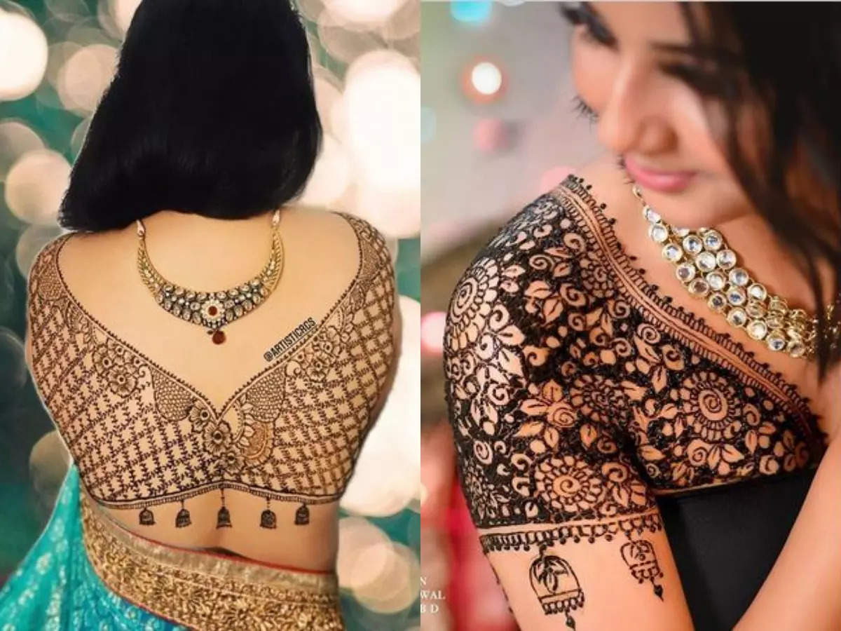 Shop Mehendi Green Ajrakh Saree Blouse Online in USA wtih Frill Sleeves –  Pure Elegance