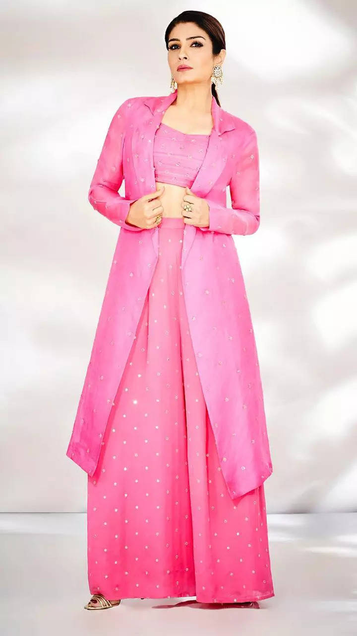 Chanderi jacket kurti in bandhej style with heavy handwork - Kurti Fashion