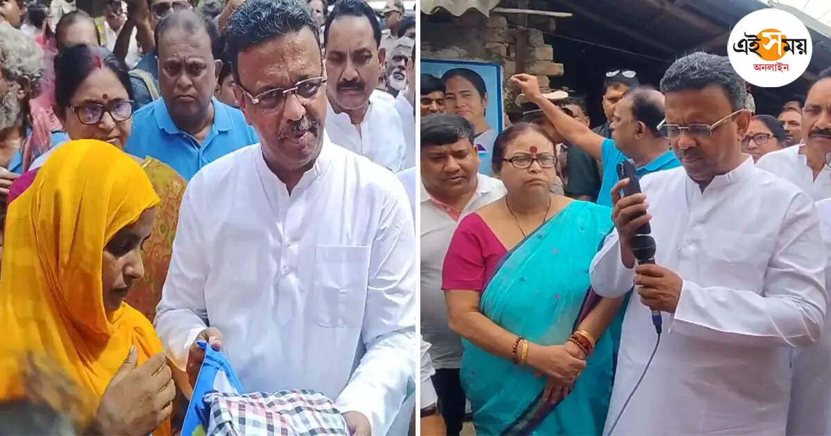 West Bengal Flood,মালদার প্লাবিত এলাকায় মুখ্যমন্ত্রীর বার্তা শোনালেন ফিরহাদ, মন্ত্রী ফিরতেই ত্রাণ লুটের অভিযোগ – firhad hakim shared cm mamata banerjee message to flood affected people at malda