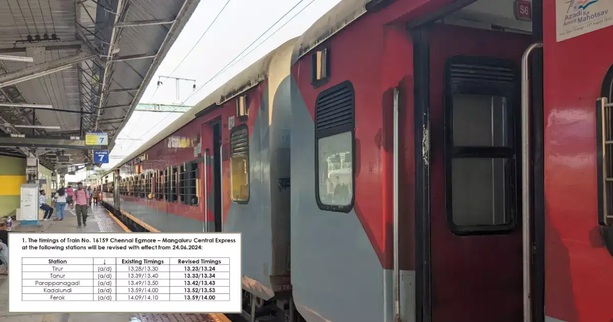 Revised Timings Of Chennai Egmore Train,യാത്രക്കാരുടെ ശ്രദ്ധയ്ക്ക് ...
