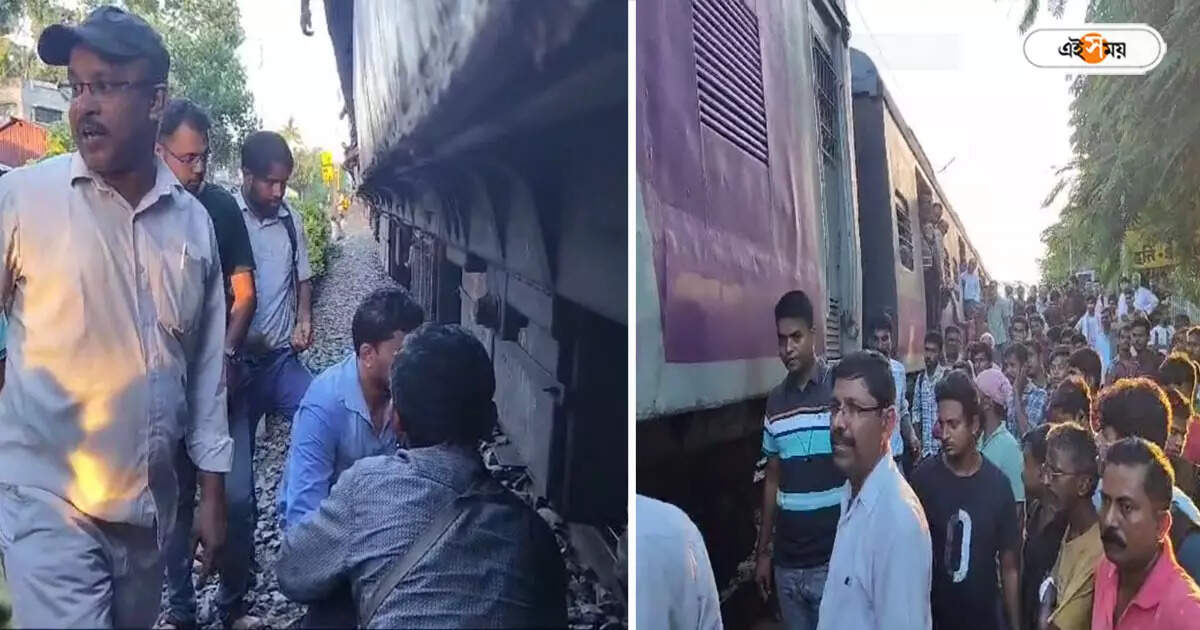 Sealdah Bongaon Train Time,শিয়ালদা-বনগাঁ শাখায় ট্রেন চলাচলে বিপত্তি, দুর্ভোগে অফিস ফেরত যাত্রীদের – sealdah bongaon local train service disrupted near sanhati station