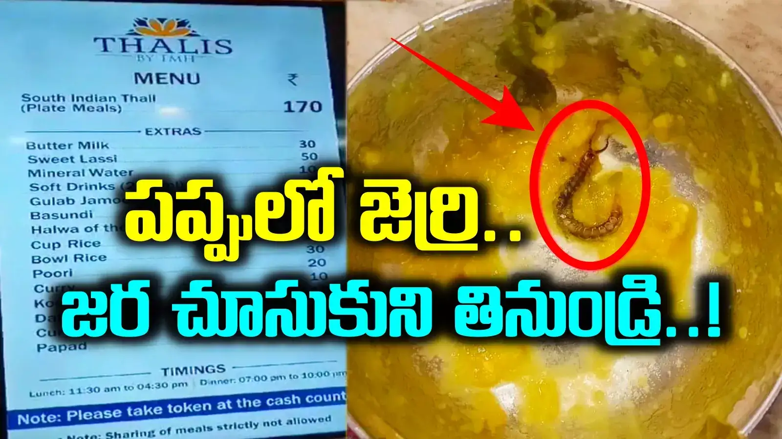 పప్పులో జెర్రి ప్రత్యక్షం.. పేమస్ హోటల్‌‌లో ఘటన.. సిబ్బంది రెస్పాన్స్‌తో కస్టమర్ షాక్..!