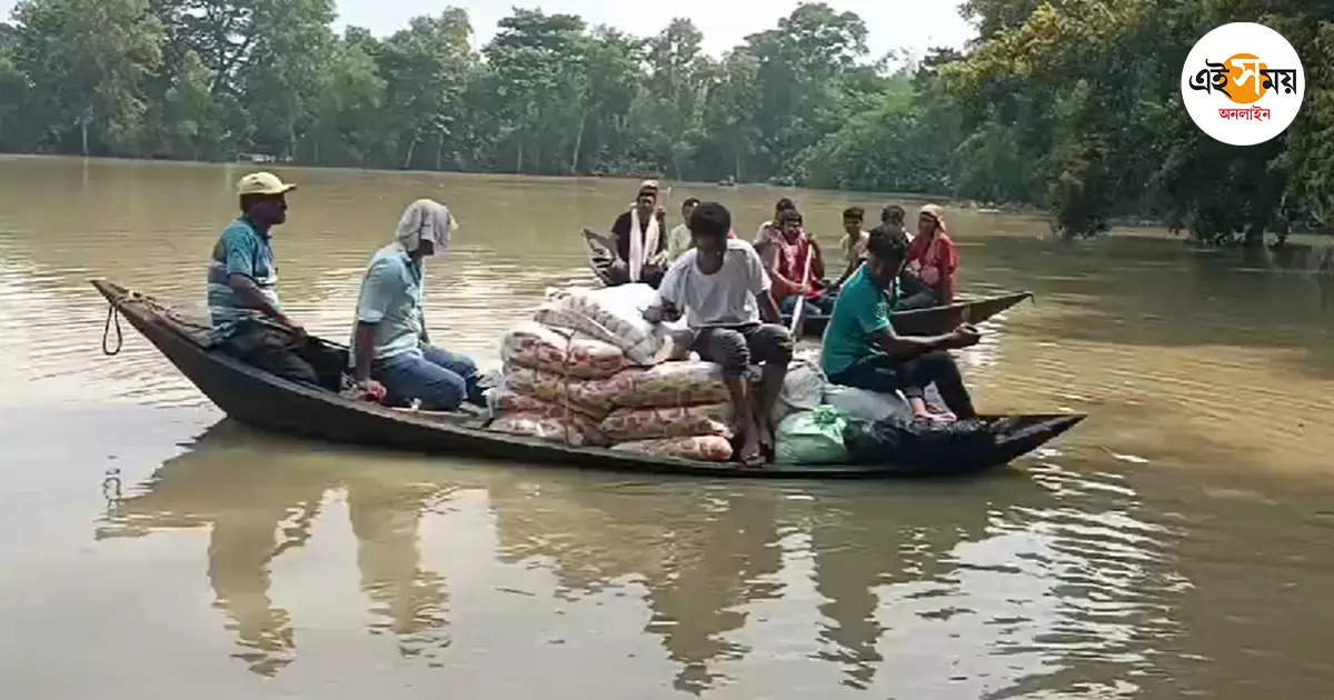 Flood In Hooghly,ডিভিসি-র ছাড়া জলে ভাঙল নদী বাঁধ, ভাসছে খানাকুল-গোঘাট-পুরশুড়া – khanakul goghat pursurah is flood after dvc release water