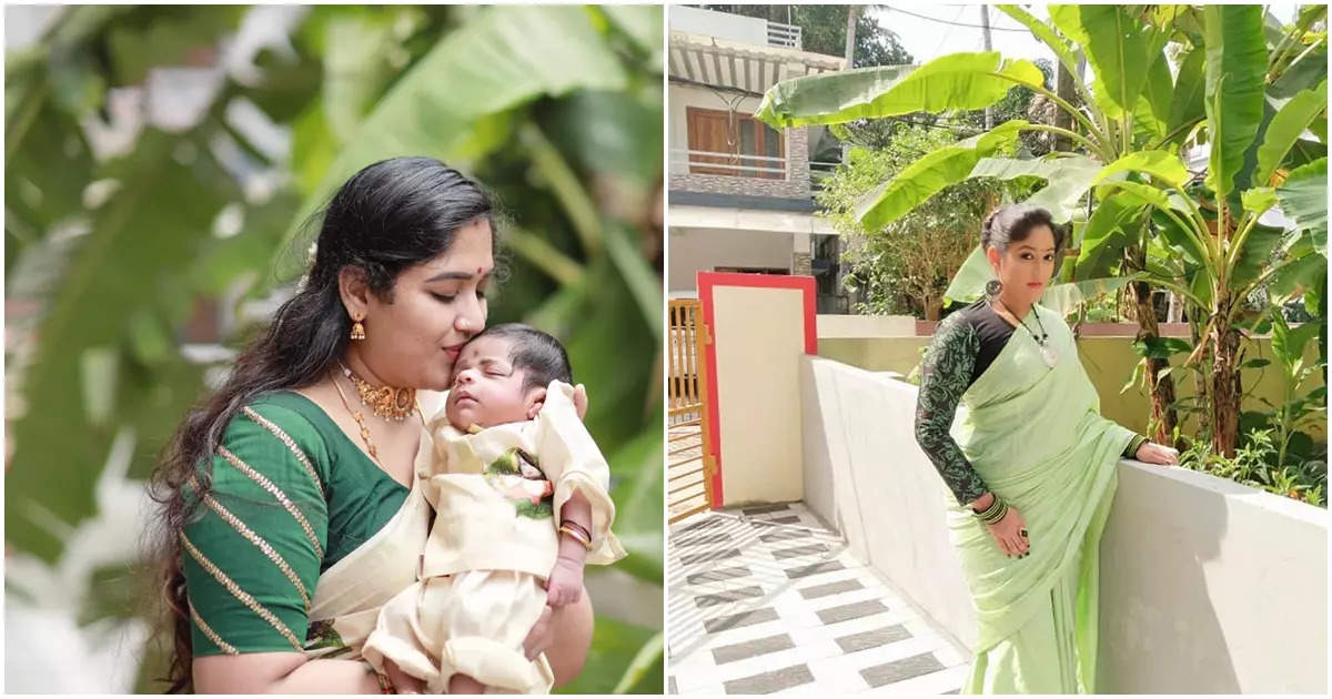 Our beautiful client Anu Jose in our hand embellished #tulle saree for her  son's #baptism day. Thank you Anu for choosing us from #canada... |  Instagram