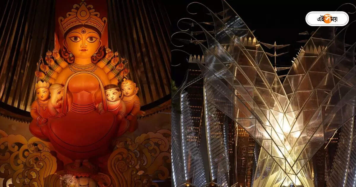 Durga Puja Pandal 2023 : রবীন্দ্র ভাবনায় ‘এলেম নতুন দেশে’! ভেদাভেদের বিরুদ্ধে বার্তা এসবি পার্কের পুজোয় – durga puja sb park durga pujo committee theme inspired by rabindra nath tagore
