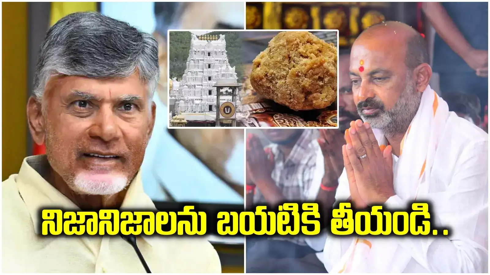 తిరుపతి లడ్డూ వివాదంపై బండి సంజయ్ ఘాటు స్పందన.. చంద్రబాబుకు స్పెషల్ రిక్వెస్ట్