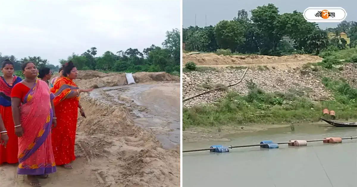 Sand Smuggling : রাতের অন্ধকারে বালি পাচারের রমরমা আমতায়, মুখ্যমন্ত্রীর নির্দেশের পরেই বজ্র আঁটুনি প্রশাসনের – illegal sand smuggling at howrah amta stopped by local administration