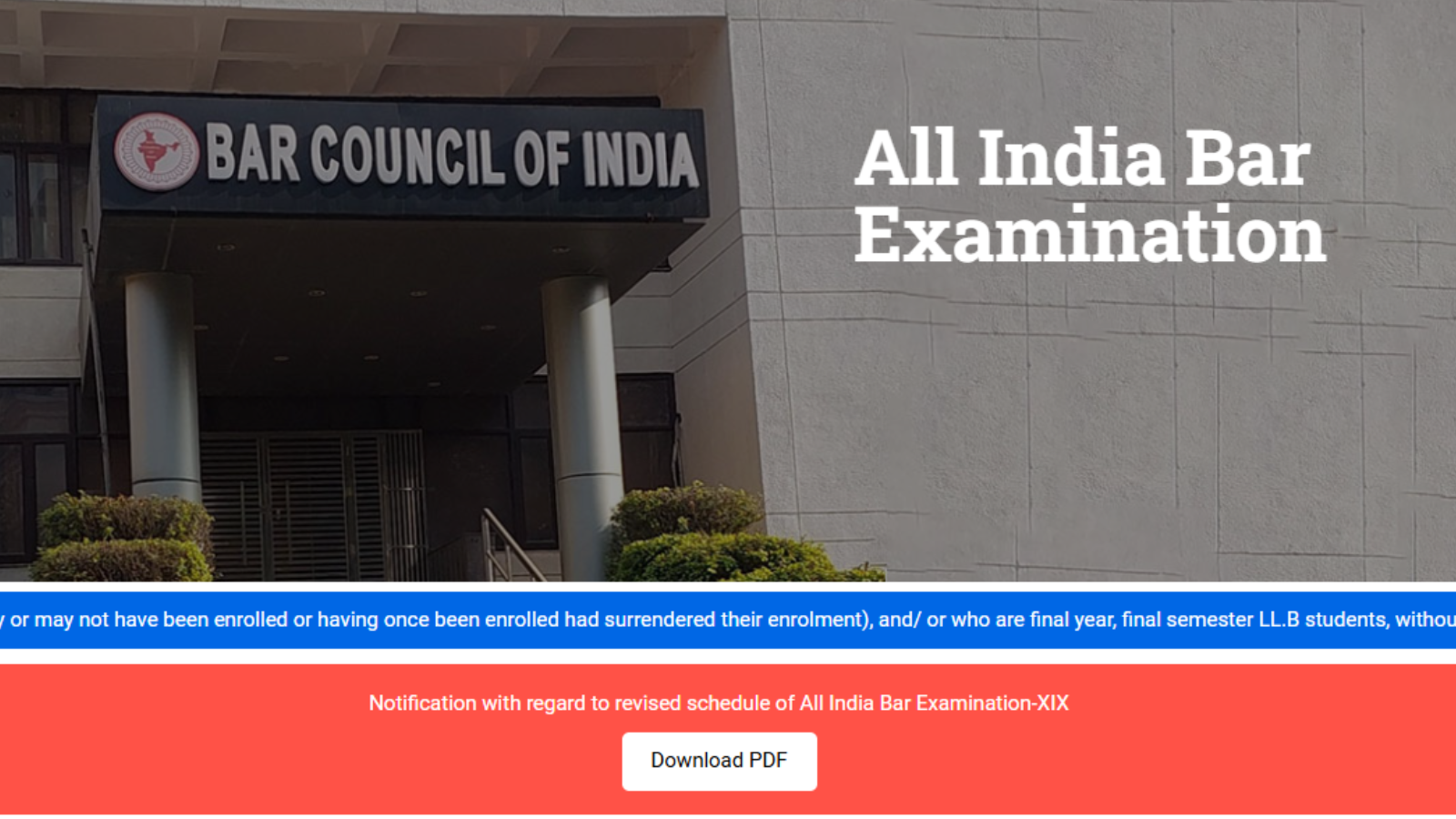 AIBE 19 Exam 2024 All India Bar Exam Admit Card And Passing Marks Update