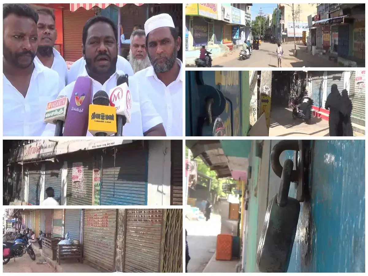 நெல்லையில் ஆளுங்கட்சி, கூட்டணி கட்சி பிரமுகர்கள் போராட்டம் - ஆயிரத்துக்கும் மேற்பட்ட கடைகள் அடைப்பு 