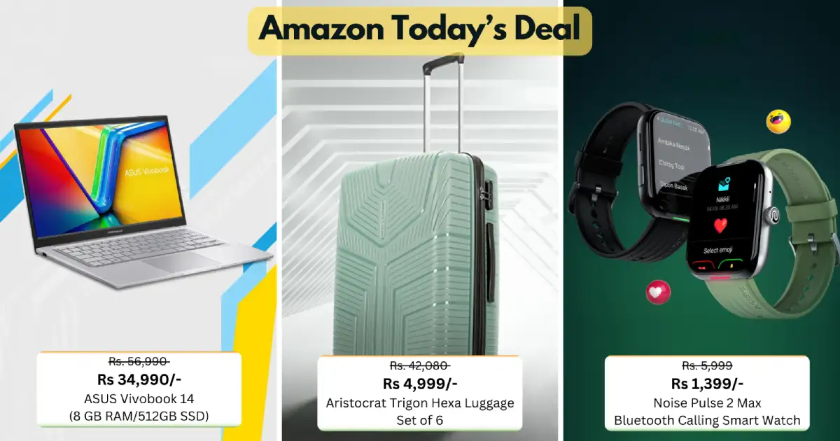 Amazon Todays Deal,Laptops, लगेज बैग और