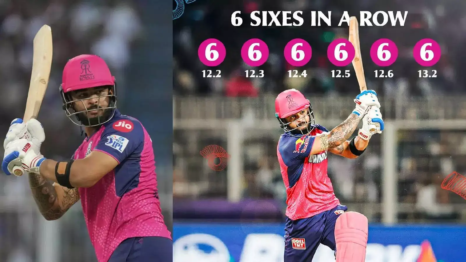 എല്ലാം പ്രവചിച്ച് റിയാന്‍ പരാഗ്, നേടിയത് 'അതുക്കും മേലെ'; ആറ് തുടര്‍ സിക്‌സറുകളോടെ ലോക റെക്കോഡ്