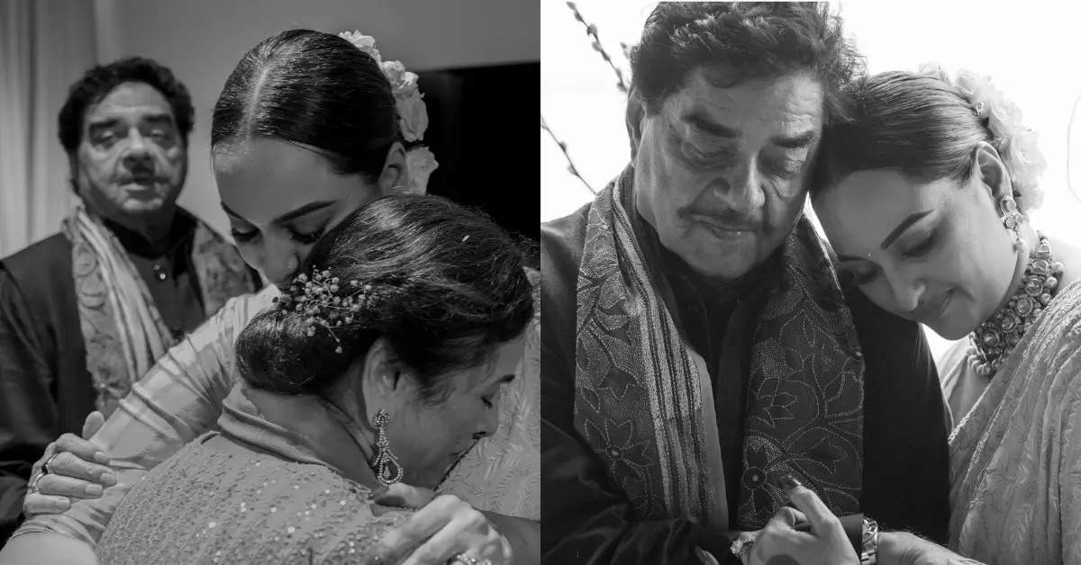 Poonam cried hugging Sonakshi on her farewell, Shatrughan's sorrow is hidden in these 4 pictures