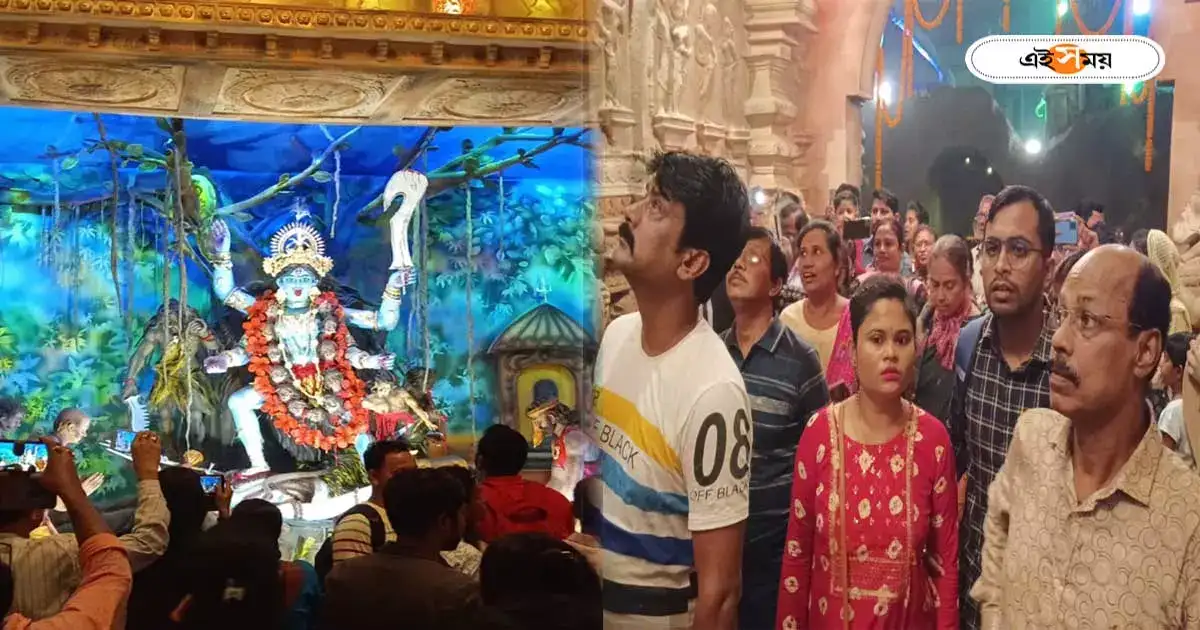 Barasat Kali Puja : সন্ধ্যাতেই বারাসতে জনসমুদ্র! হ্যারি পটার নগরী না ত্রিদেব মন্দির, নজরে কারা? – barasat kali puja pandal hopping gathered huge crowd at sunday evening
