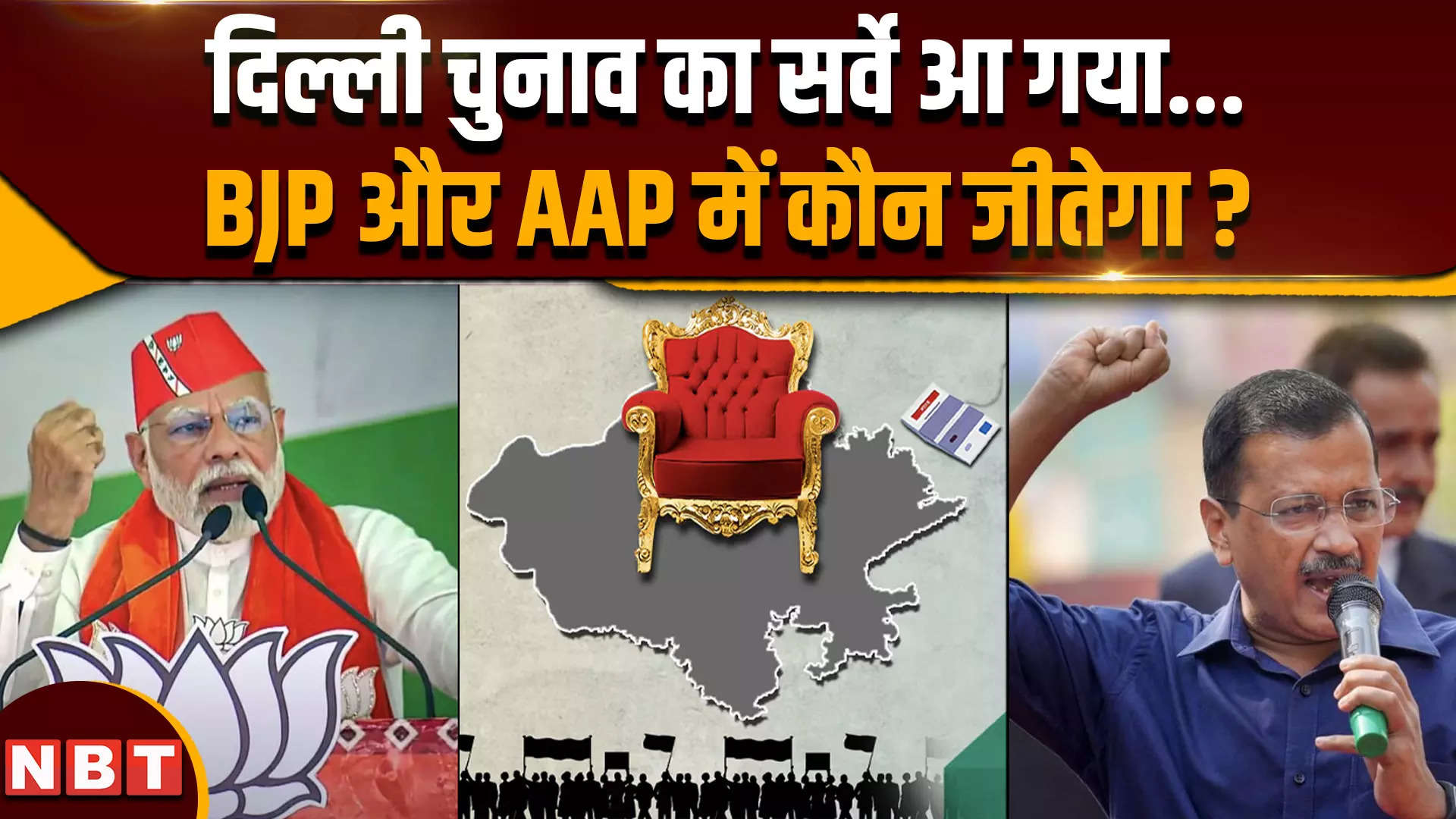 Delhi Election Survey: आ गया दिल्ली चुनाव का सर्वे, कौन जातने जा रहा ये चुनाव ? - delhi election survey, who will win delhi election among bjp and aap - Navbharat Times