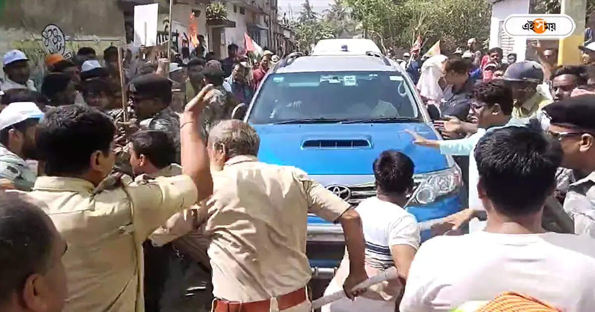 Adhir Ranjan Chowdhury,ফের গো-ব্যাক স্লোগান, অধীরের গাড়ি ঘিরে বিক্ষোভ! পালটা চ্যালেঞ্জ কংগ্রেস প্রার্থীর – adhir ranjan chowdhury rally blocked by allegedly tmc workers at berhampore